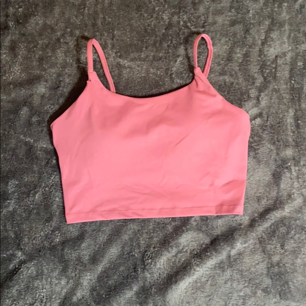 Dusty pink cropped workout tank top size M